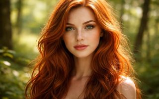 femme-rousse-yeux-verts-foret