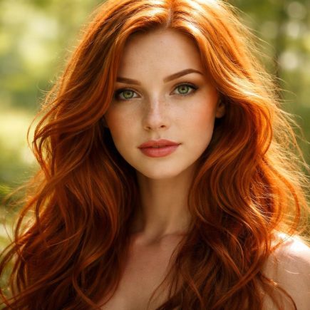 femme-rousse-yeux-verts-foret
