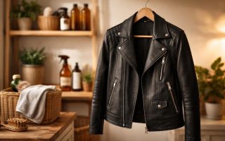 veste-cuir-noir-cintre-eclairage