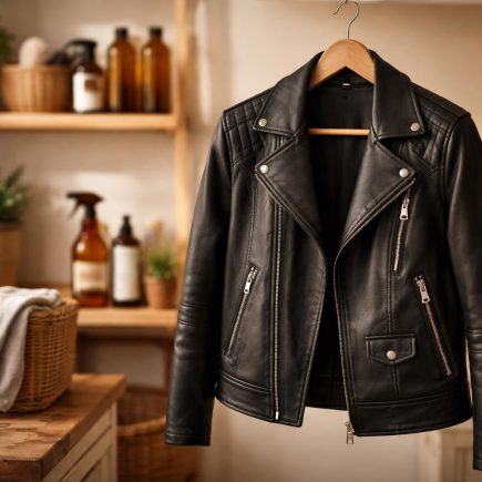 veste-cuir-noir-cintre-eclairage