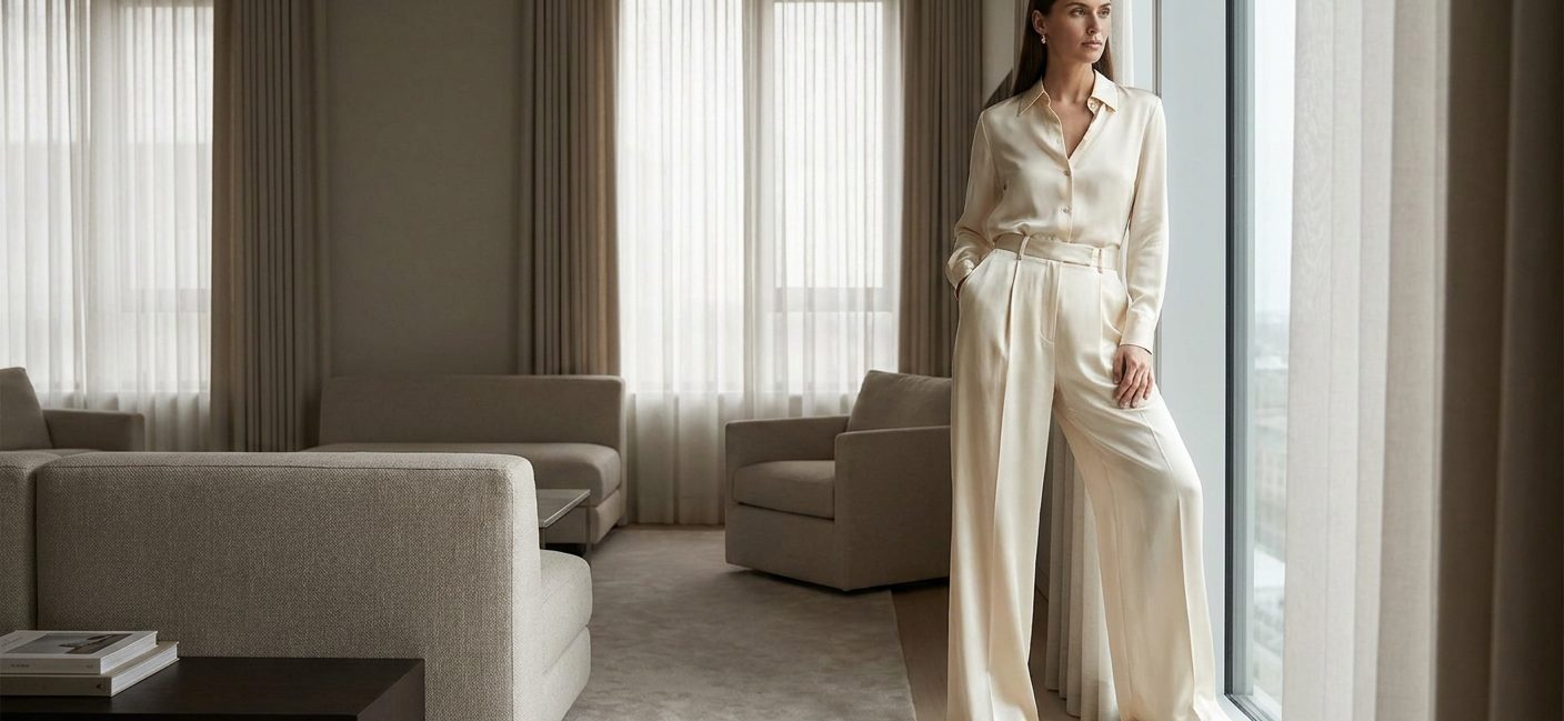 Pantalon en soie pour femme : une pièce d’exception pour une silhouette raffinée